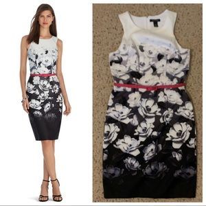 WHBM | SLEEVELESS FLORAL SHEATH DRESS